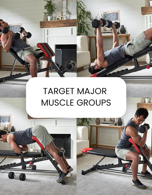 Load image into Gallery viewer, Multi-Functional FID Weight Bench for Full All-In-One Body Workout – Hyper Back Extension, Roman Chair, Adjustable Ab Sit up Bench, Incline Decline Bench, Flat Bench