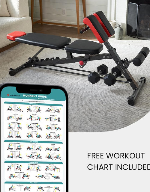Load image into Gallery viewer, Multi-Functional FID Weight Bench for Full All-In-One Body Workout – Hyper Back Extension, Roman Chair, Adjustable Ab Sit up Bench, Incline Decline Bench, Flat Bench