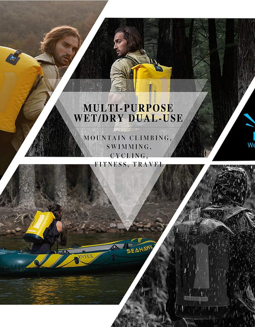 Load image into Gallery viewer, Waterproof Backpack for Men 20L/30L/40L, Floating Dry Bag Kayak, Dry Backpack Hiking