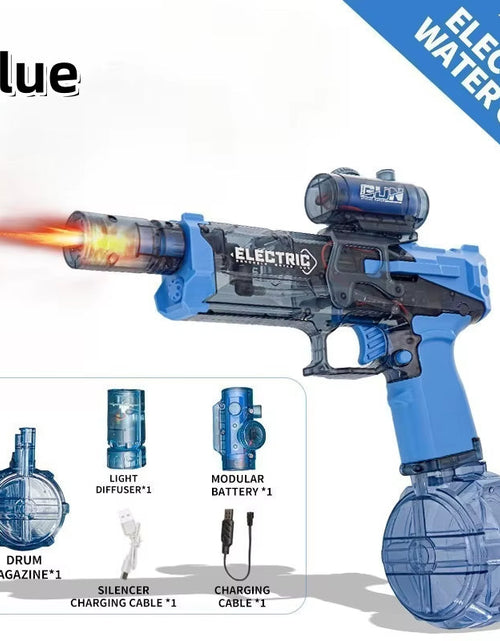 Load image into Gallery viewer, Electric Continuous Firing Water Gun Fully Automatic with Light Flame Large Capacity Water Blaster Summer Outdoor Beach Toy