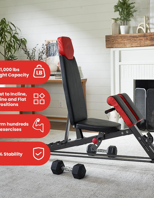 Load image into Gallery viewer, Multi-Functional FID Weight Bench for Full All-In-One Body Workout – Hyper Back Extension, Roman Chair, Adjustable Ab Sit up Bench, Incline Decline Bench, Flat Bench