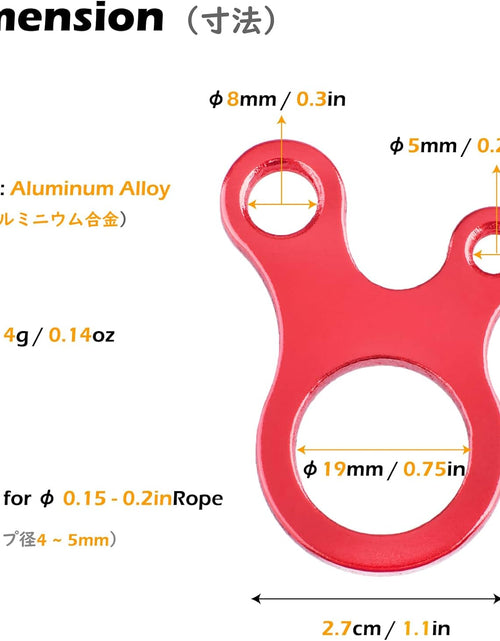 Load image into Gallery viewer, Guyline Cord Adjuster Rope Tensioner Tent Guy Line Paracord Tightener Loop Alien Aluminum Alloy for Camping Hiking