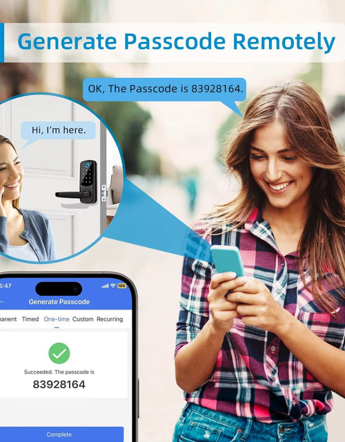 Load image into Gallery viewer, Smart Lock 5 in 1 Door Lock with Handle Biometric Technology Storage Memory Function TT LOCK APP Control
