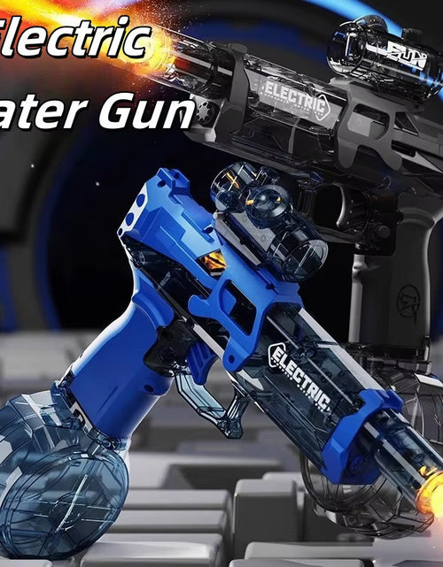 Load image into Gallery viewer, Electric Continuous Firing Water Gun Fully Automatic with Light Flame Large Capacity Water Blaster Summer Outdoor Beach Toy