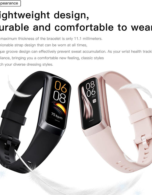 Load image into Gallery viewer, Fitness Trackers for Women Men, Oled Screen Heart Rate Sleep Monitor Step Tracker 25 Sports Modes IP68 Waterproof Smartwatch Activity Tracker, Smart Bracelet Fitness Tracker Watch with Blood Pressure
