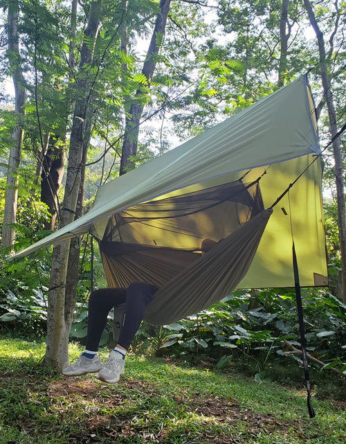 Load image into Gallery viewer, Camping Hammock, Portable Single &amp; Double Hammock with Net, 2 Person Hammock Tent with 2 * 10Ft Straps, Best for Outdoor Hiking Survival Travel
