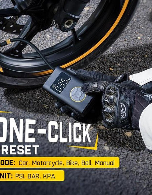 Load image into Gallery viewer, Portable Tire Inflator: Smart ON/OFF Hose Design
