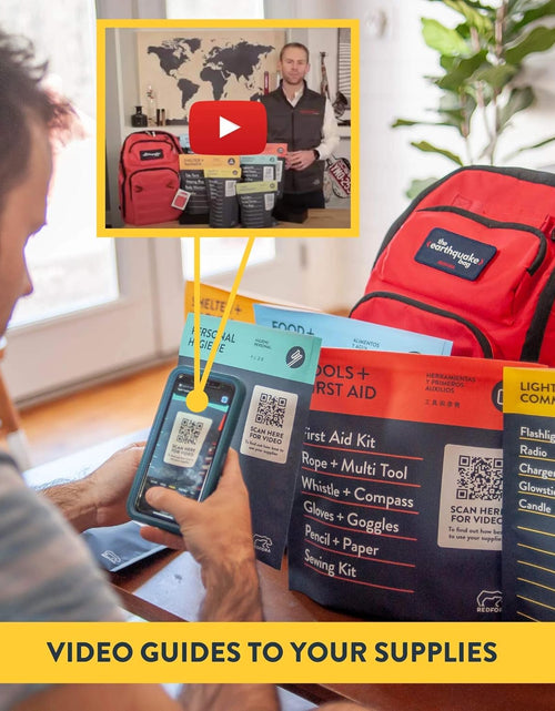 Load image into Gallery viewer, Complete Earthquake Bag - 3 Day Emergency Kit for Earthquakes, Hurricanes, Wildfires, Floods + Other Disasters

