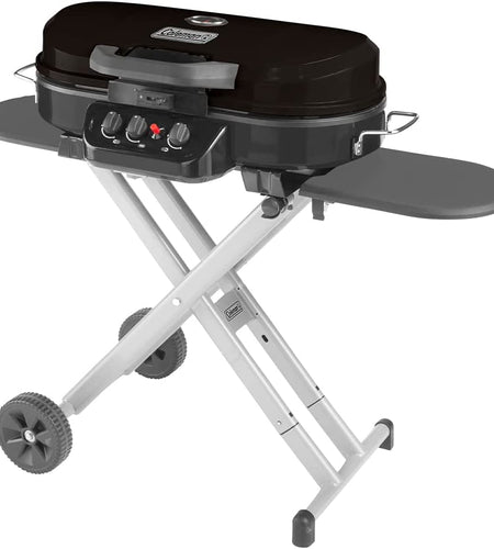 Roadtrip 285 Portable Stand-Up Propane Grill with 3 Adjustable Burners & Instastart Ignition, 20,000 Btus of Power for Outdoor Cooking, Camping, Tailgating, Grilling, Bbqs, & More