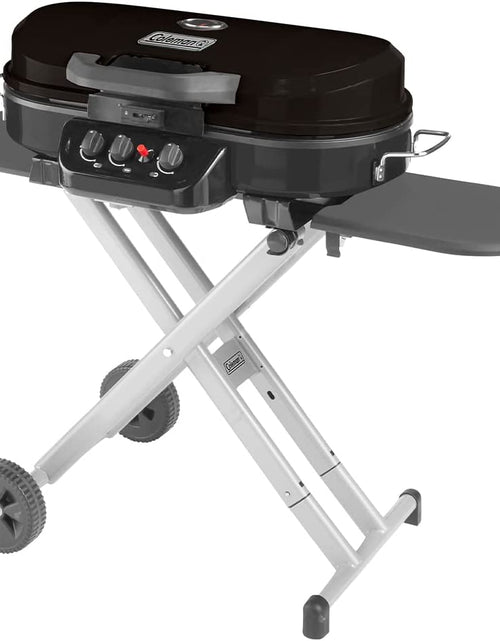 Load image into Gallery viewer, Roadtrip 285 Portable Stand-Up Propane Grill with 3 Adjustable Burners &amp; Instastart Ignition, 20,000 Btus of Power for Outdoor Cooking, Camping, Tailgating, Grilling, Bbqs, &amp; More
