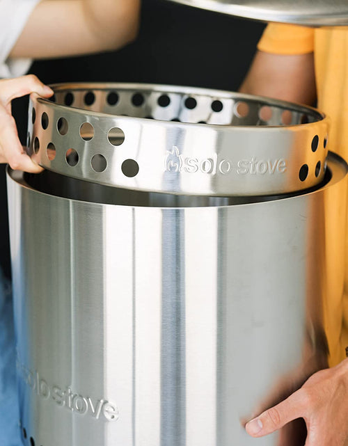 Load image into Gallery viewer, Bonfire Stand - Durable 304 Stainless Steel, Heat-Resistant, Portable Elevated Fire Pit Accessory for Safe Use on Decks and Camping - Ideal for Smokeless Fire Pits and Outdoor Fireplaces
