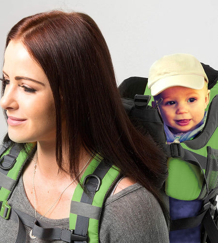 Hiking Baby Carrier Backpack - Comfortable Toddler/Baby Backpack Carrier System with Diaper Change Pad, Insulated Pocket + Rain and Sun Hood to Protect Your Child