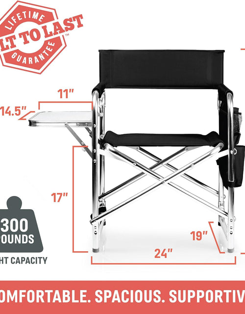 Load image into Gallery viewer, Sports Chair with Side Table, Camping Chair, Beach Chair, Camp Chair for Adults (Red)

