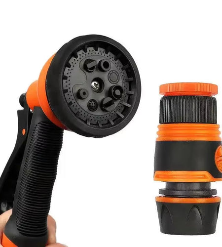 10/20M Automatic Rewind Hose Reel with 7 Pattern Hose Nozzle Water Hose Reel Slow Return System for Car Garden