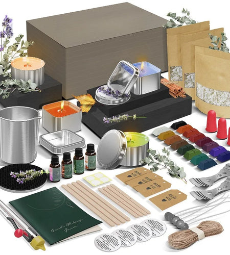 Complete Soy Wax Candle Making Kit for Adults and Kids with 2LB Candle Wax for Candle Making Supplies