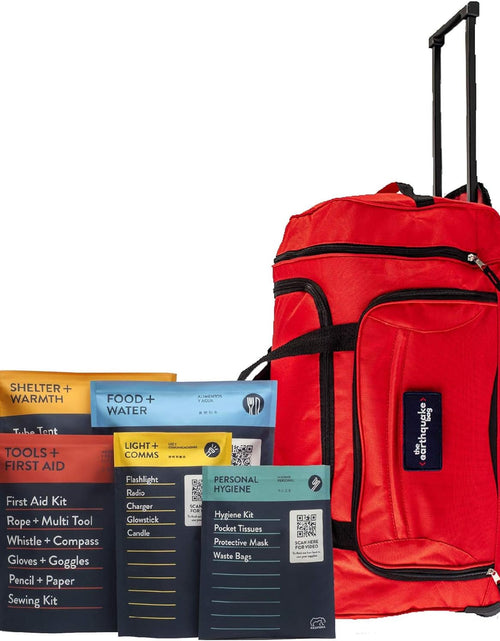 Load image into Gallery viewer, Complete Earthquake Bag - 3 Day Emergency Kit for Earthquakes, Hurricanes, Wildfires, Floods + Other Disasters
