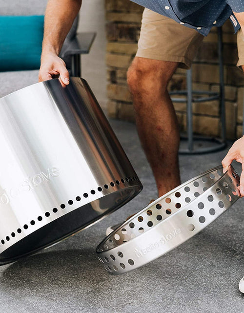 Load image into Gallery viewer, Bonfire Stand - Durable 304 Stainless Steel, Heat-Resistant, Portable Elevated Fire Pit Accessory for Safe Use on Decks and Camping - Ideal for Smokeless Fire Pits and Outdoor Fireplaces
