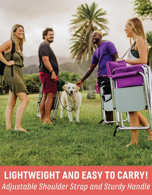 Load image into Gallery viewer, Sports Chair with Side Table, Camping Chair, Beach Chair, Camp Chair for Adults (Red)
