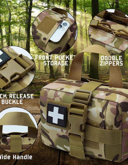 Load image into Gallery viewer, Upgrade Molle Rip Away Ifak Pouch, Tactical Small Belt First Aid Pouch Medical Utility EMT Pouch Only
