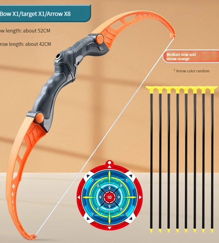 52Cm Bow and Arrow Toy Set for Children Archery Practice Recurve Outdoor Sorts Shooting Toy with Target Boys Kids Gifts