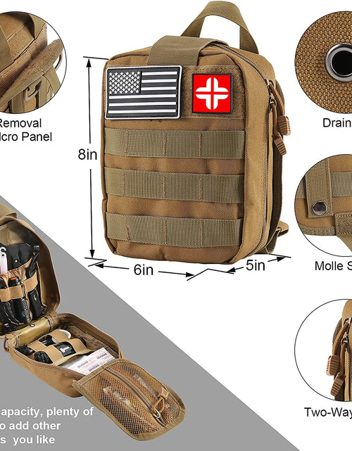 Load image into Gallery viewer, Survival Kit and First Aid Kit, 142Pcs Professional Survival Gear and Equipment with Molle Pouch, for Men Dad Husband Who Likes Camping Outdoor Adventure…
