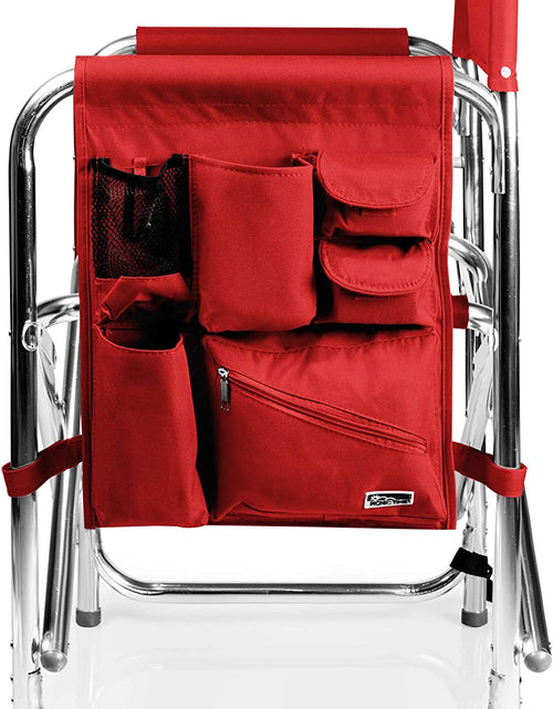 Load image into Gallery viewer, Sports Chair with Side Table, Camping Chair, Beach Chair, Camp Chair for Adults (Red)
