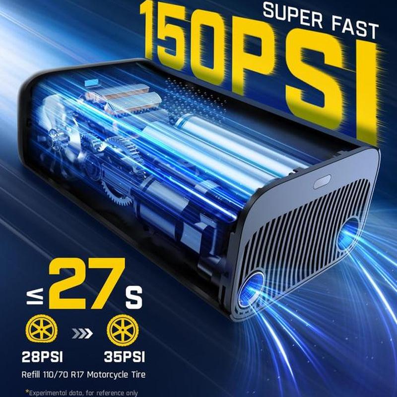 Portable Tire Inflator: Smart ON/OFF Hose Design