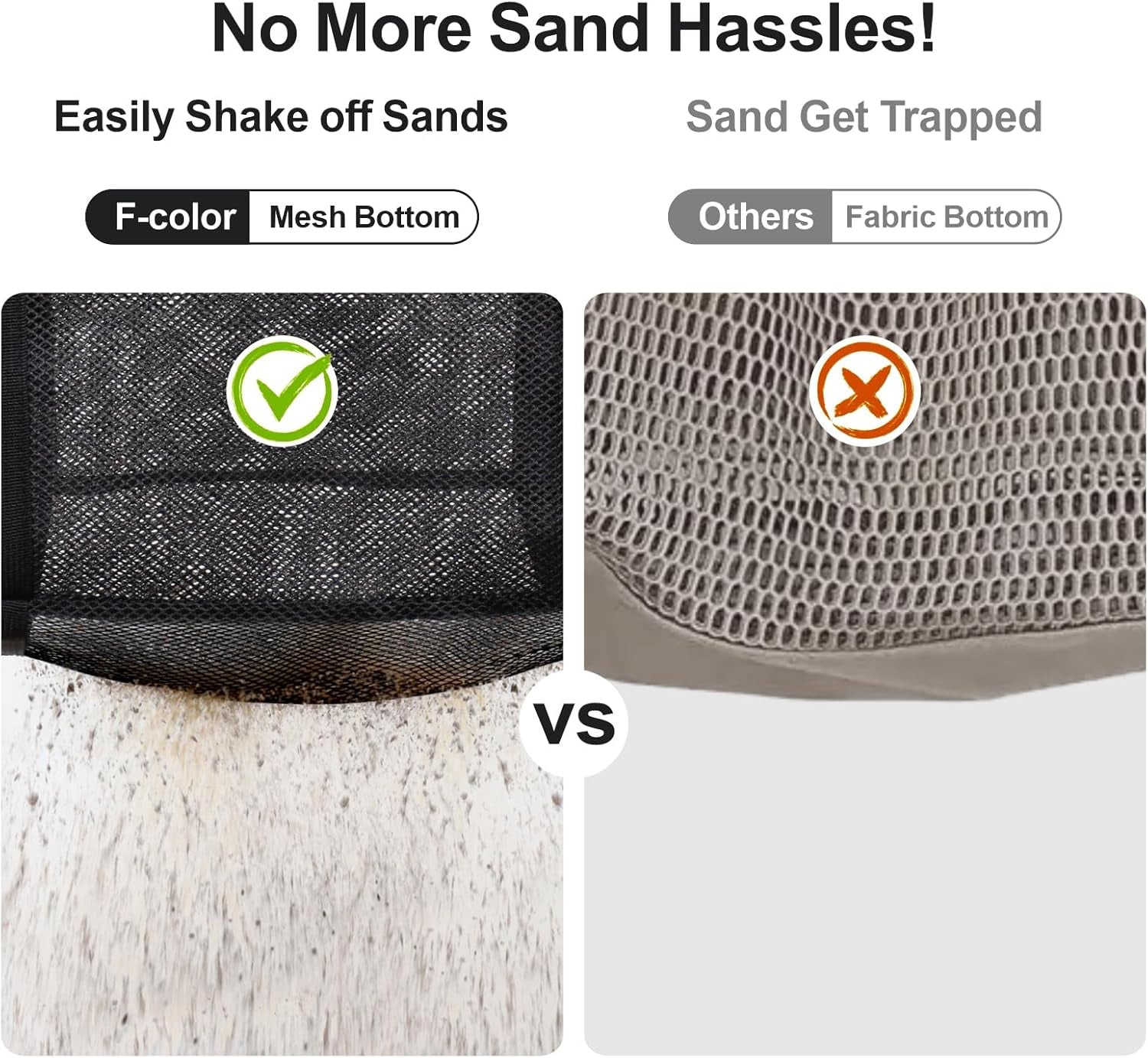 Mesh Beach Bag Family - Large Tote Bag for Cruise Pool Toys Beach Vacation Essentials