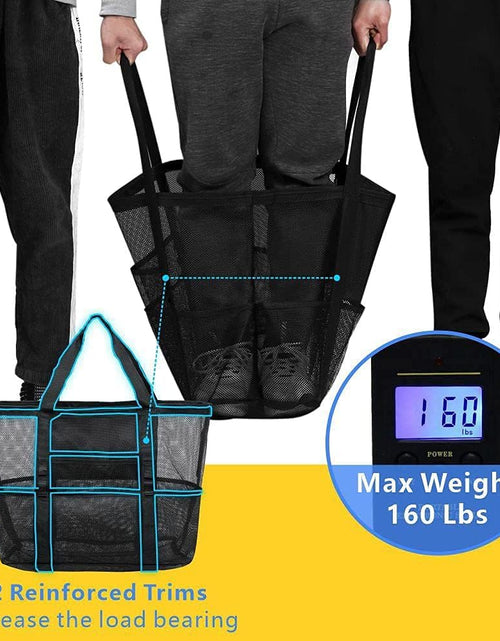 Load image into Gallery viewer, Mesh Beach Bag Family - Large Tote Bag for Cruise Pool Toys Beach Vacation Essentials
