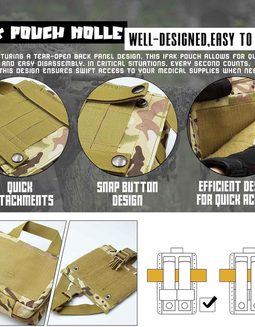 Load image into Gallery viewer, Upgrade Molle Rip Away Ifak Pouch, Tactical Small Belt First Aid Pouch Medical Utility EMT Pouch Only
