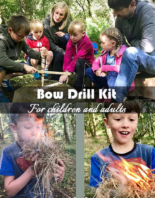 Load image into Gallery viewer, Bow Drill Kit Fire Starter, Primitive Wood, Survival Practice Friction Fire Tool for Scout Outdoor Activity Teaching, Outward Bound Training, Wildness Survival Beginner
