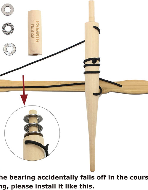 Load image into Gallery viewer, Bow Drill Kit Fire Starter, Primitive Wood, Survival Practice Friction Fire Tool for Scout Outdoor Activity Teaching, Outward Bound Training, Wildness Survival Beginner
