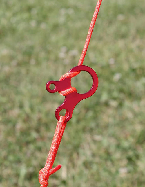 Load image into Gallery viewer, Guyline Cord Adjuster Rope Tensioner Tent Guy Line Paracord Tightener Loop Alien Aluminum Alloy for Camping Hiking
