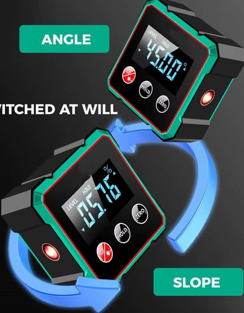 Load image into Gallery viewer, AngleMaster 360° Digital Protractor – Magnetic Laser Angle Finder with LCD Display &amp; Inclinometer
