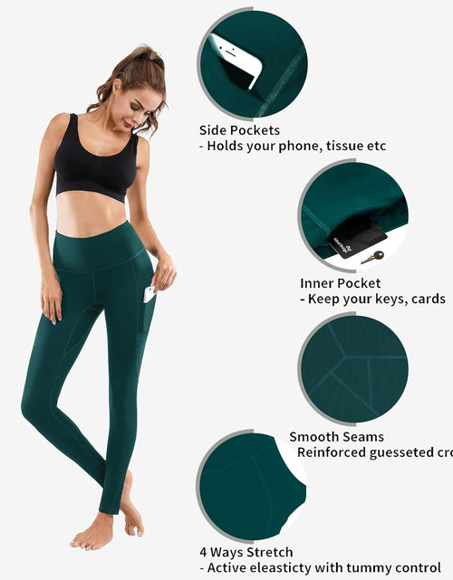 Load image into Gallery viewer, High Waist Yoga Pants - Yoga Pants with Pockets Tummy Control, 4 Ways Stretch Workout Running Yoga Leggings

