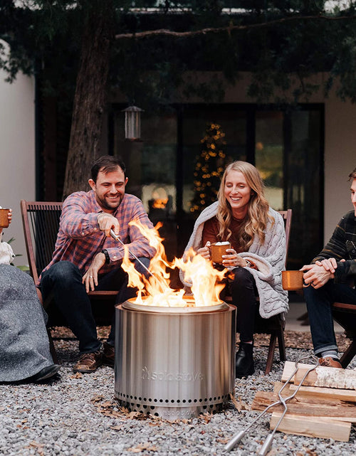 Load image into Gallery viewer, Bonfire Stand - Durable 304 Stainless Steel, Heat-Resistant, Portable Elevated Fire Pit Accessory for Safe Use on Decks and Camping - Ideal for Smokeless Fire Pits and Outdoor Fireplaces
