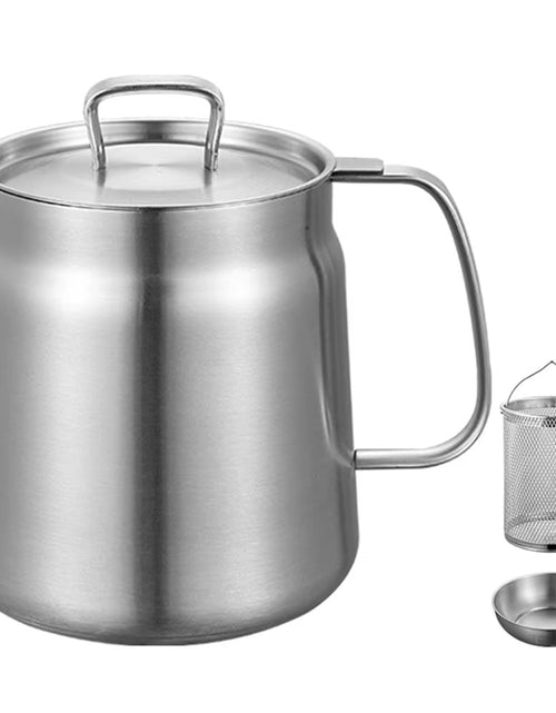 Load image into Gallery viewer, FryMaster 1.5/2L Stainless Steel Kitchen Fryer – Large Capacity Deep Frying Pot with Oil Filter
