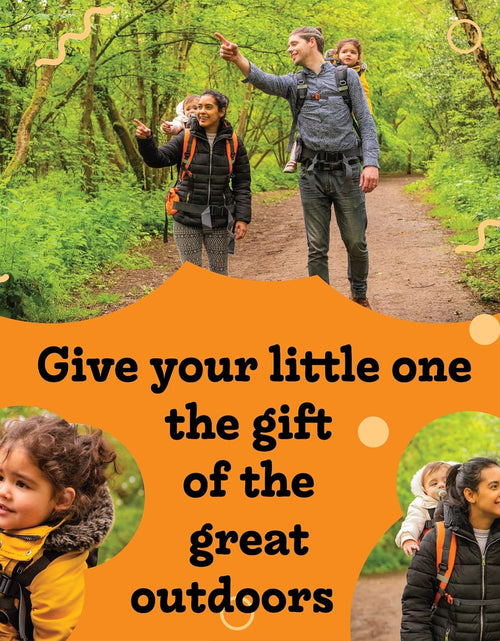 Load image into Gallery viewer, Hiking Baby Carrier Backpack - Comfortable Toddler/Baby Backpack Carrier System with Diaper Change Pad, Insulated Pocket + Rain and Sun Hood to Protect Your Child
