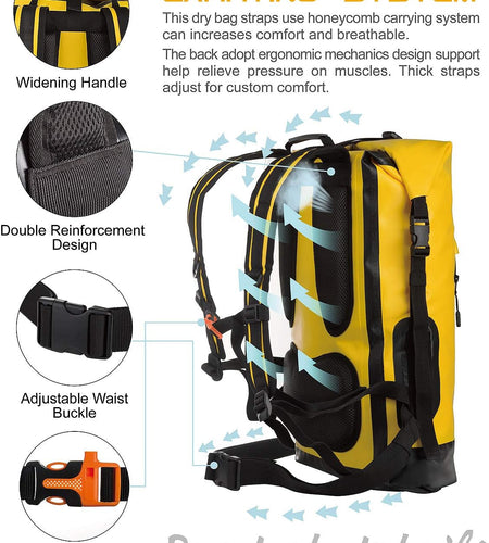 Waterproof Backpack for Men 20L/30L/40L, Floating Dry Bag Kayak, Dry Backpack Hiking