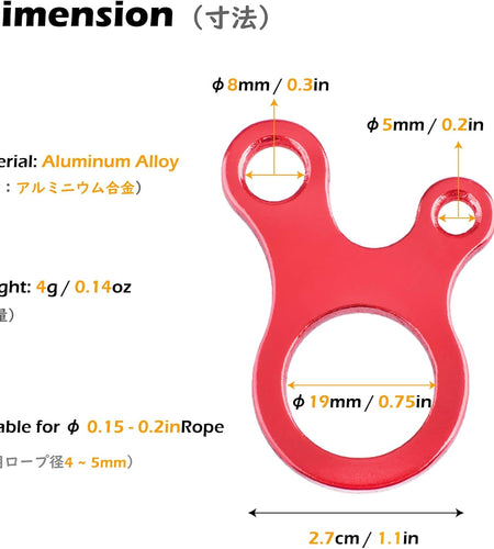 Guyline Cord Adjuster Rope Tensioner Tent Guy Line Paracord Tightener Loop Alien Aluminum Alloy for Camping Hiking