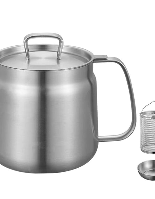 Load image into Gallery viewer, FryMaster 1.5/2L Stainless Steel Kitchen Fryer – Large Capacity Deep Frying Pot with Oil Filter
