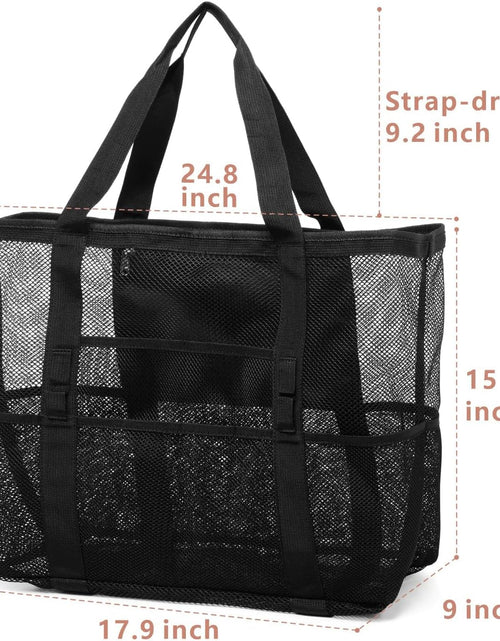 Load image into Gallery viewer, Mesh Beach Bag Family - Large Tote Bag for Cruise Pool Toys Beach Vacation Essentials

