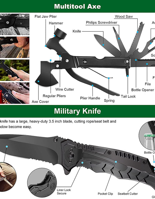 Load image into Gallery viewer, Survival Kit and First Aid Kit, 142Pcs Professional Survival Gear and Equipment with Molle Pouch, for Men Dad Husband Who Likes Camping Outdoor Adventure…
