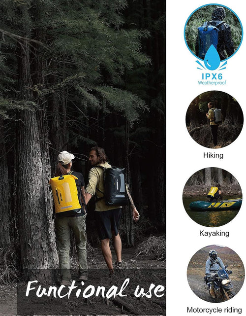 Load image into Gallery viewer, Waterproof Backpack for Men 20L/30L/40L, Floating Dry Bag Kayak, Dry Backpack Hiking
