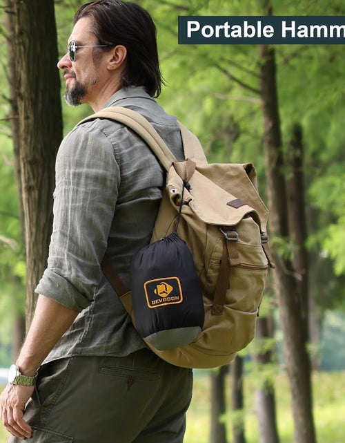 Load image into Gallery viewer, Camping Hammock with Net,Travel Portable Lightweight Hammocks with Tree Straps and Solid D-Shape Carabiners,Parachute Nylon Hammock for Outsides Backpacking Beach Backyard Patio Hiking
