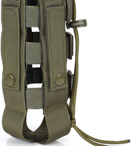 Molle Water Bottle Holder for Backpack,Drawstring Adjustable Straps Molle Pouches for 20 32 36 48 Oz Water Bottle