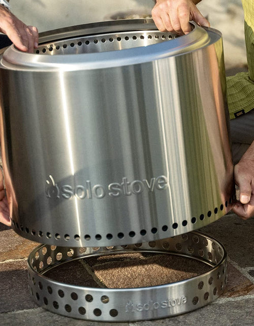 Load image into Gallery viewer, Bonfire Stand - Durable 304 Stainless Steel, Heat-Resistant, Portable Elevated Fire Pit Accessory for Safe Use on Decks and Camping - Ideal for Smokeless Fire Pits and Outdoor Fireplaces
