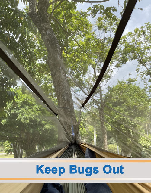 Load image into Gallery viewer, Camping Hammock, Portable Single &amp; Double Hammock with Net, 2 Person Hammock Tent with 2 * 10Ft Straps, Best for Outdoor Hiking Survival Travel
