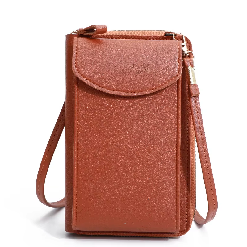 Elegance On-the-Go – Luxe PU Leather Crossbody Shoulder Bag with Phone & Card Organizer