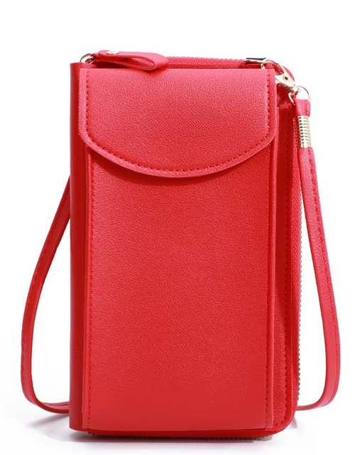 Load image into Gallery viewer, Elegance On-the-Go – Luxe PU Leather Crossbody Shoulder Bag with Phone &amp; Card Organizer
